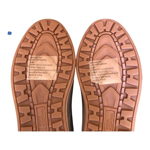 White Mountain Tamarin Puffer Ankle Zip Cozy Bootie Faux Fur Lined Size 7.5 NWB - Picture 11 of 13